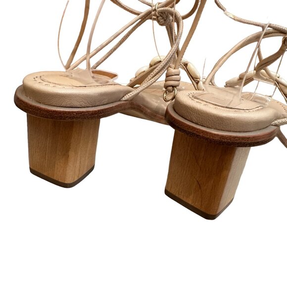 ULLA JOHNSON Nicolette Shell Sandal, Powder (Nude), Size 38 EU, 8 US - Picture 6 of 9